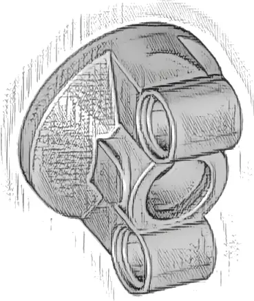 Technic, Steering, Wheel Hub Holder with 2 Pin Holes