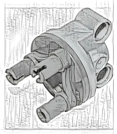 Technic, Steering Axle with 2 Pin Holes with Dark Bluish Gray Wheel Hub 3 Pins Round (11950 / 92909)