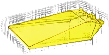 Windscreen 12 x 6 x 2 with Locking Dual 2 Fingers Hinge