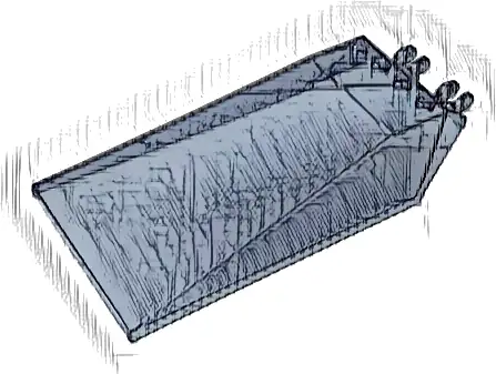 Windscreen 12 x 6 x 2 with Locking Dual 2 Fingers Hinge