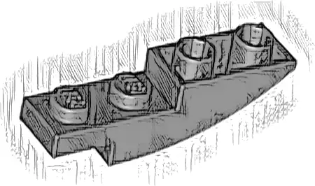 Slope, Curved 4 x 1 Inverted