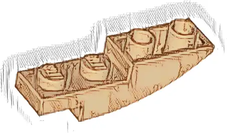 Slope, Curved 4 x 1 Inverted