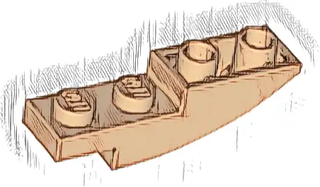 Slope, Curved 4 x 1 Inverted