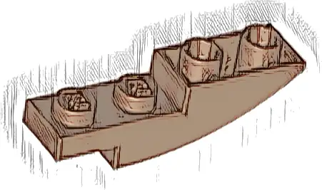 Slope, Curved 4 x 1 Inverted