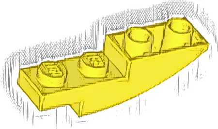 Slope, Curved 4 x 1 Inverted