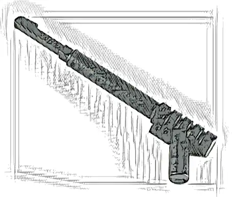 Minifigure, Weapon Spear Gun with Squared Trigger and Thick Spear Base