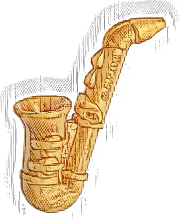 Minifigure, Utensil Musical Instrument, Saxophone