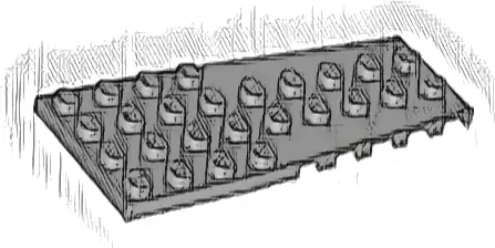 Wedge, Plate 4 x 9 with Stud Notches