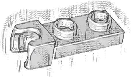 Plate, Modified 1 x 2 with Small Tow Ball Socket on End