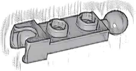 Plate, Modified 1 x 2 with Tow Ball and Small Tow Ball Socket on Ends