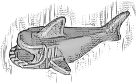 Shark Body with Debossed Gills