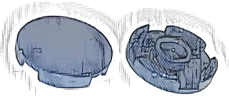 Tile, Round 2 x 2 with Bottom Stud Holder