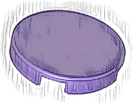 Tile, Round 2 x 2 with Bottom Stud Holder