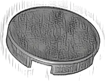 Tile, Round 2 x 2 with Bottom Stud Holder