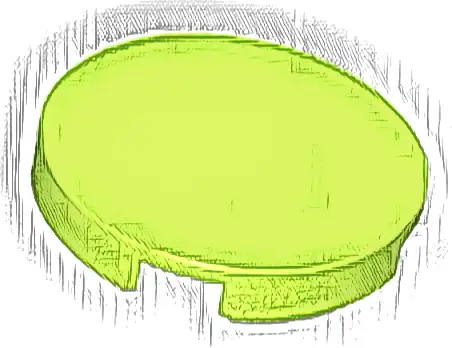 Tile, Round 2 x 2 with Bottom Stud Holder