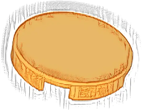 Tile, Round 2 x 2 with Bottom Stud Holder