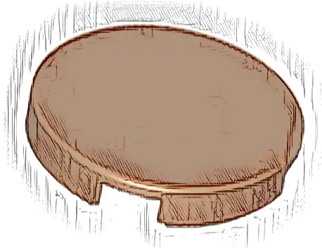 Tile, Round 2 x 2 with Bottom Stud Holder