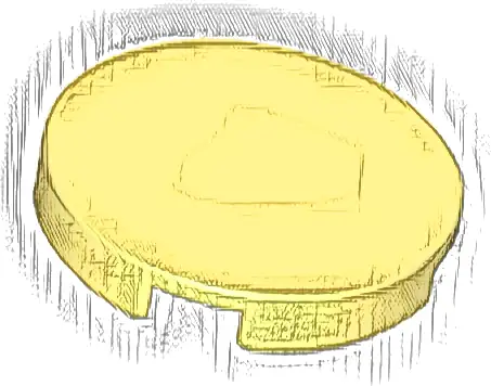 Tile, Round 2 x 2 with Bottom Stud Holder