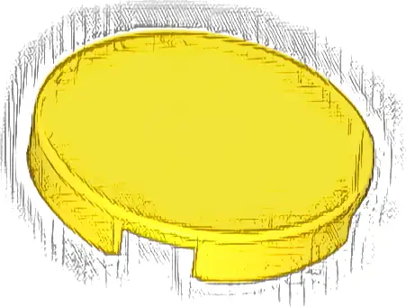 Tile, Round 2 x 2 with Bottom Stud Holder