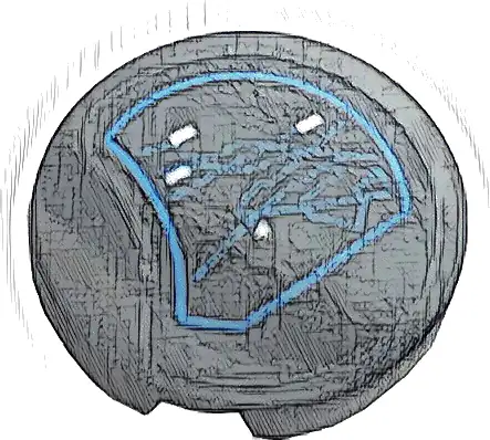 Tile, Round 2 x 2 with Bottom Stud Holder with GPS Navigation Map Pattern (Sticker) - Set 42083