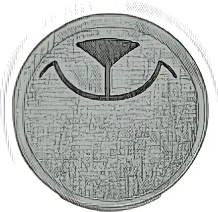 Tile, Round 2 x 2 with Bottom Stud Holder with Black Animal Nose and Smile Pattern (Percy Snout) (Sticker) - Set 43226