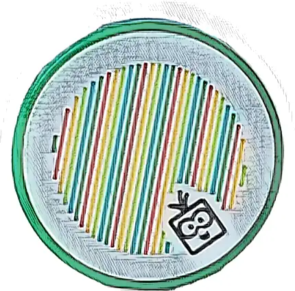 Tile, Round 2 x 2 with Bottom Stud Holder with Super Mario Scanner Code Lakitu Pattern (Sticker) - Set 71441