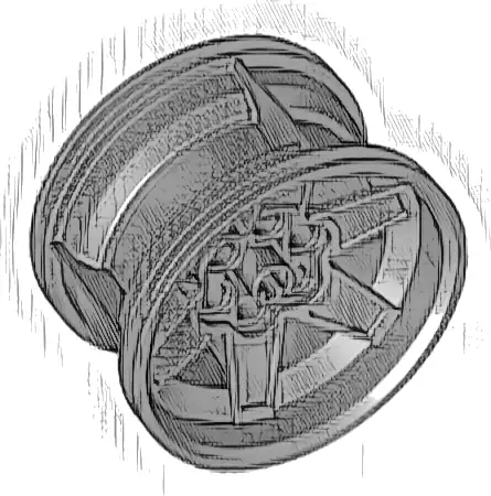 Wheel 56mm D. x 34mm Technic Racing Medium, 6 Pin Holes