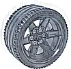 Część LEGO® 15038c04 Koło 56mm Śr. x 34mm Technic Wyścigowe Średnie, 6 Otworów na Piny z Czarną Oponą 68.8 x 36 ZR (15038 / 44771)