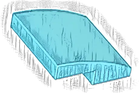 Slope, Curved 2 x 2 x 2/3