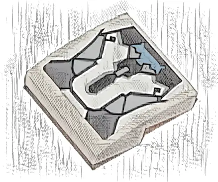 Slope, Curved 2 x 2 x 2/3 with Black, Gray and Sand Blue Hull Plates Pattern (Sticker) - Set 76989