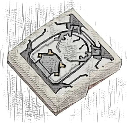 Slope, Curved 2 x 2 x 2/3 with Dark and Light Bluish Gray Hull Plates Pattern (Sticker) - Set 76989