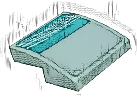 Slope, Curved 2 x 2 x 2/3 with White Curved Lines on Dark Turquoise Background Pattern Model Left Side (Sticker) - Set 76909