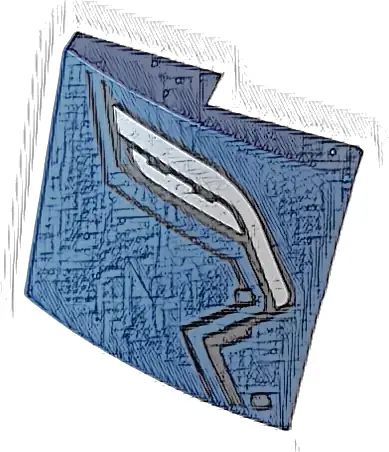 Slope, Curved 2 x 2 x 2/3 with Silver Wing and Black Lines Pattern Model Right Side