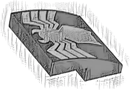 Slope, Curved 2 x 2 x 2/3 with White Spider Pattern