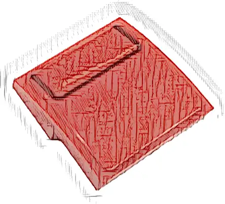 Slope, Curved 2 x 2 x 2/3 with Dark Red Half Rectangle (Headlight) Pattern (Sticker) - Set 76934