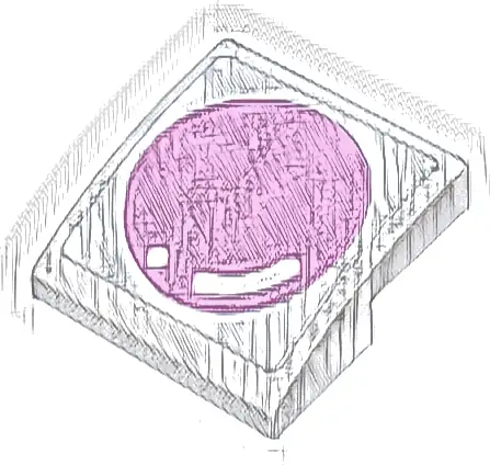 Slope, Curved 2 x 2 x 2/3 with Bright Pink Circle with Highlights Pattern (Sticker) - Set 40813