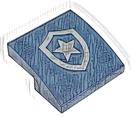 Slope, Curved 2 x 2 x 2/3 with Silver Police Star Badge Logo Pattern