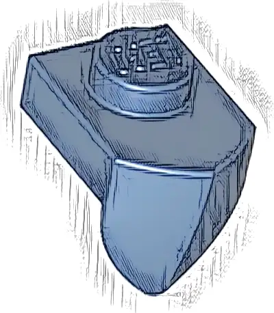 Plate, Modified 1 x 1 with Tooth Vertical