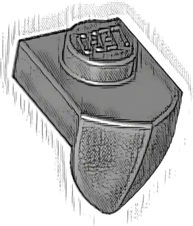 Plate, Modified 1 x 1 with Tooth Vertical
