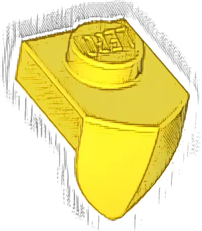 Plate, Modified 1 x 1 with Tooth Vertical