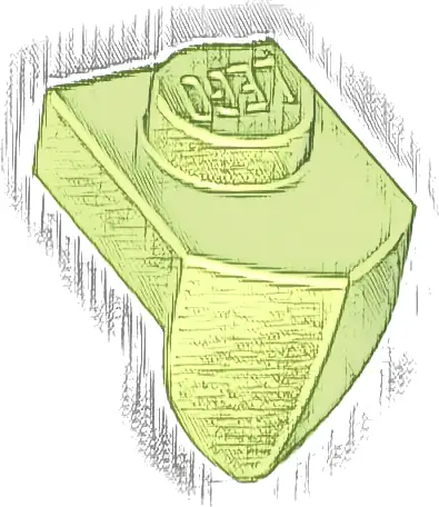 Plate, Modified 1 x 1 with Tooth Vertical
