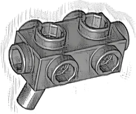 Minifigure, Weapon Gun, Blaster 1 x 2 x 2/3 with Studs on Sides and Handle