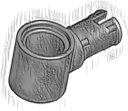 Technic, Pin with Friction Ridges and Pin Hole