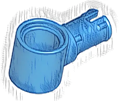 Technic, Pin with Friction Ridges and Pin Hole