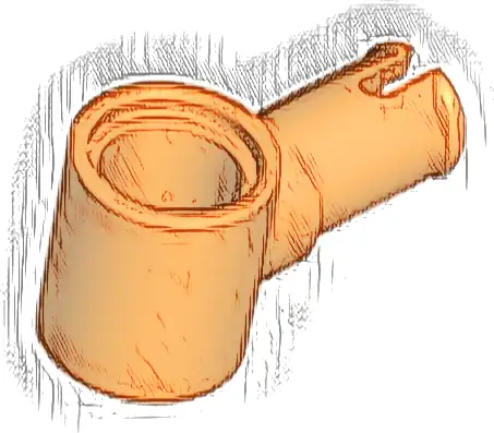 Technic, Pin with Friction Ridges and Pin Hole