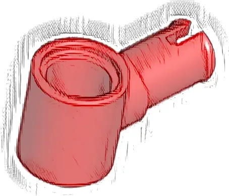 Technic, Pin with Friction Ridges and Pin Hole