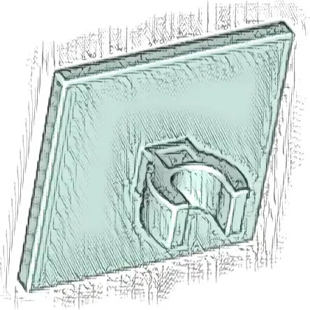 Road Sign 2 x 2 Square with Open O Clip