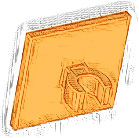 Road Sign 2 x 2 Square with Open O Clip