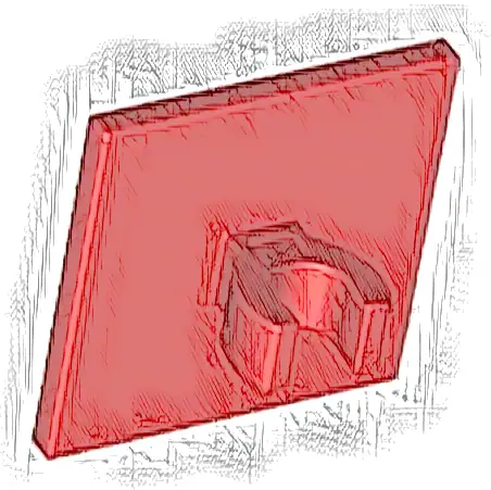 Road Sign 2 x 2 Square with Open O Clip