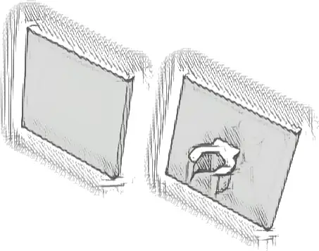 Road Sign 2 x 2 Square with Open O Clip